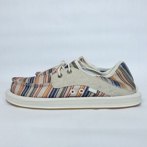 Sanuk Women's Hemp Loafers Slip On Soft Top Foam Multicolor FB1122A Size 11 - Picture 3 of 12